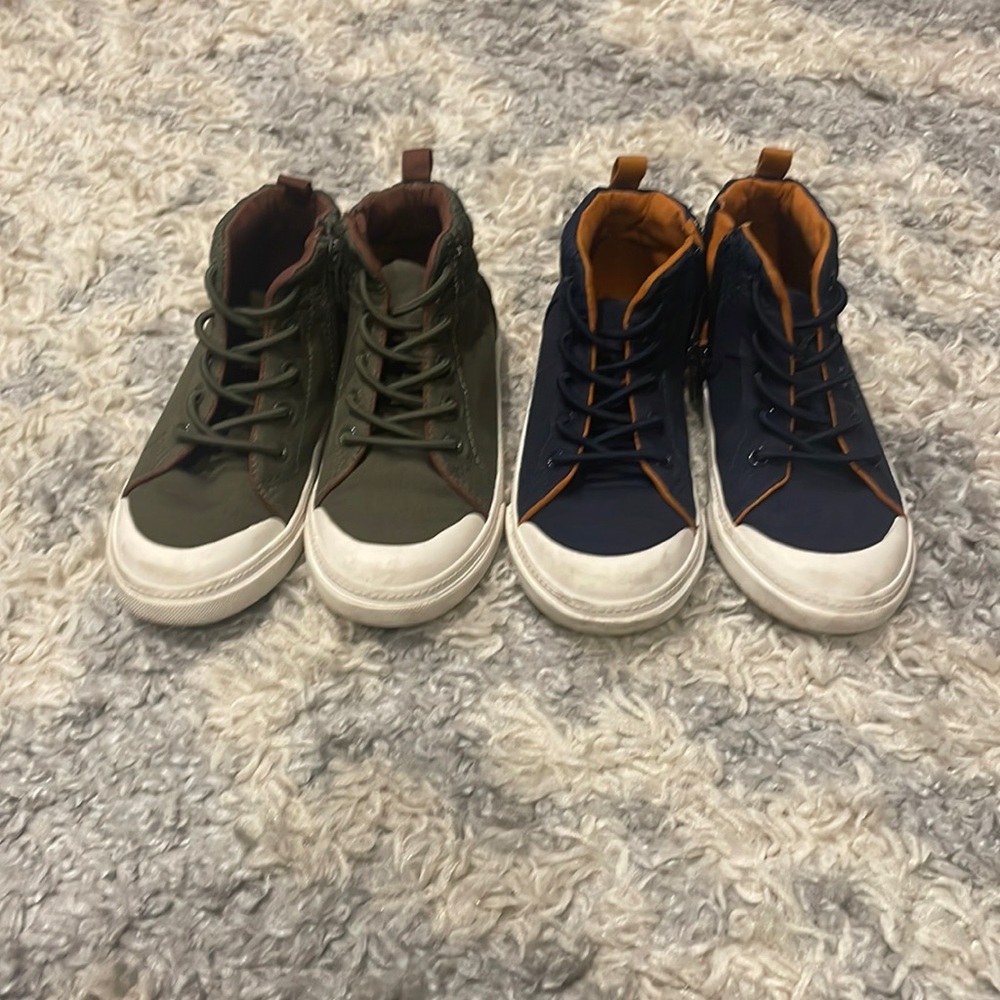 Two pairs of high top shoes old navy size 11